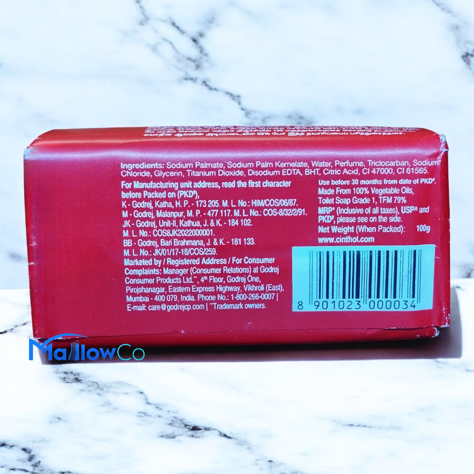 Cinthol Original Soap 100gm x 3pcs - Cosmetics & Health 1pcs - Image 1