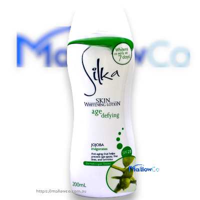 Silka Skin Whitening Lotion Age Defying SPF 23 Jojoba 200ml - Cosmetics & Health 200ml