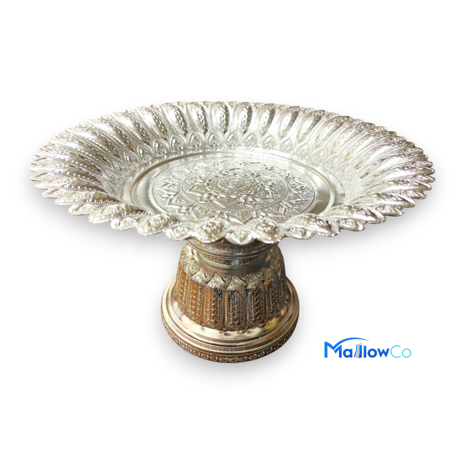 SIlver Plated Tika Dani  Medium and Large - Festive & Occasions 28cm