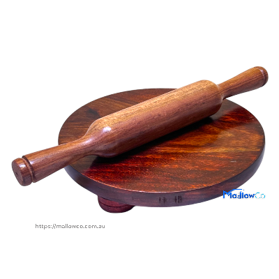 Wooden Roti Chakla Belan 25cm Roll 36cm - Kitchen & Utensils 25diameter - Image 1