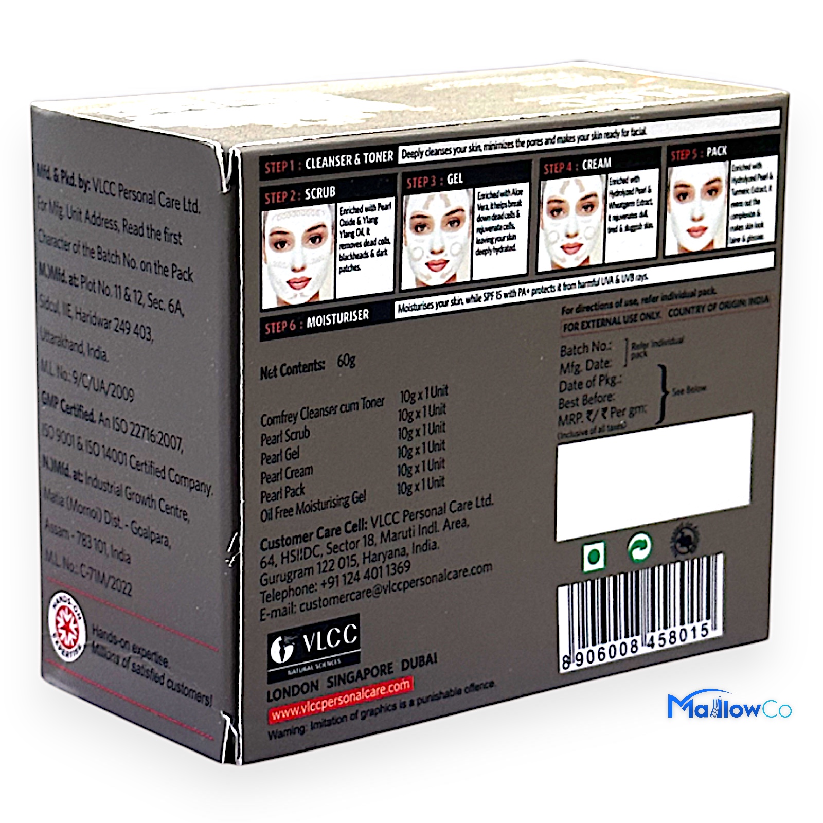 VLCC Pearl Facial Kit - Cosmetics & Health 60gm
