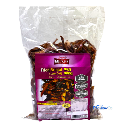 Mathota Fried Brinjal (Long cut) - Daily Needs & Others 300gm by Mathota