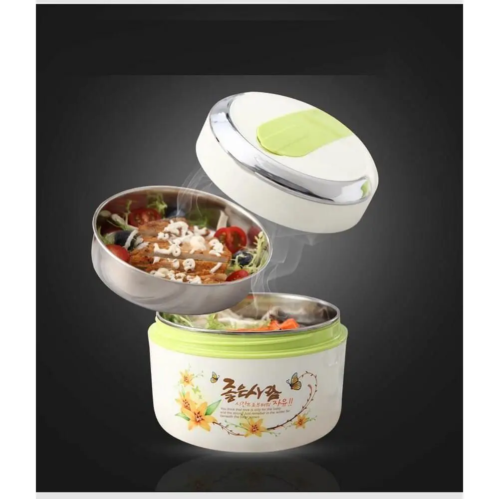 QQ Lunch Box Stainless Steel Inside 800ml Tiffin Box - Kitchen & Utensils 3pcs by MD - Image 2