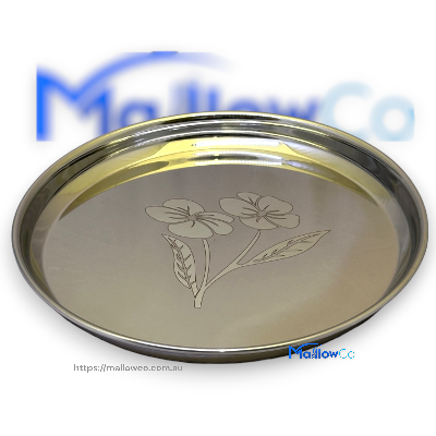 Round Plain Plate Stainless Steel - Kitchen & Utensils 1small - Image 1