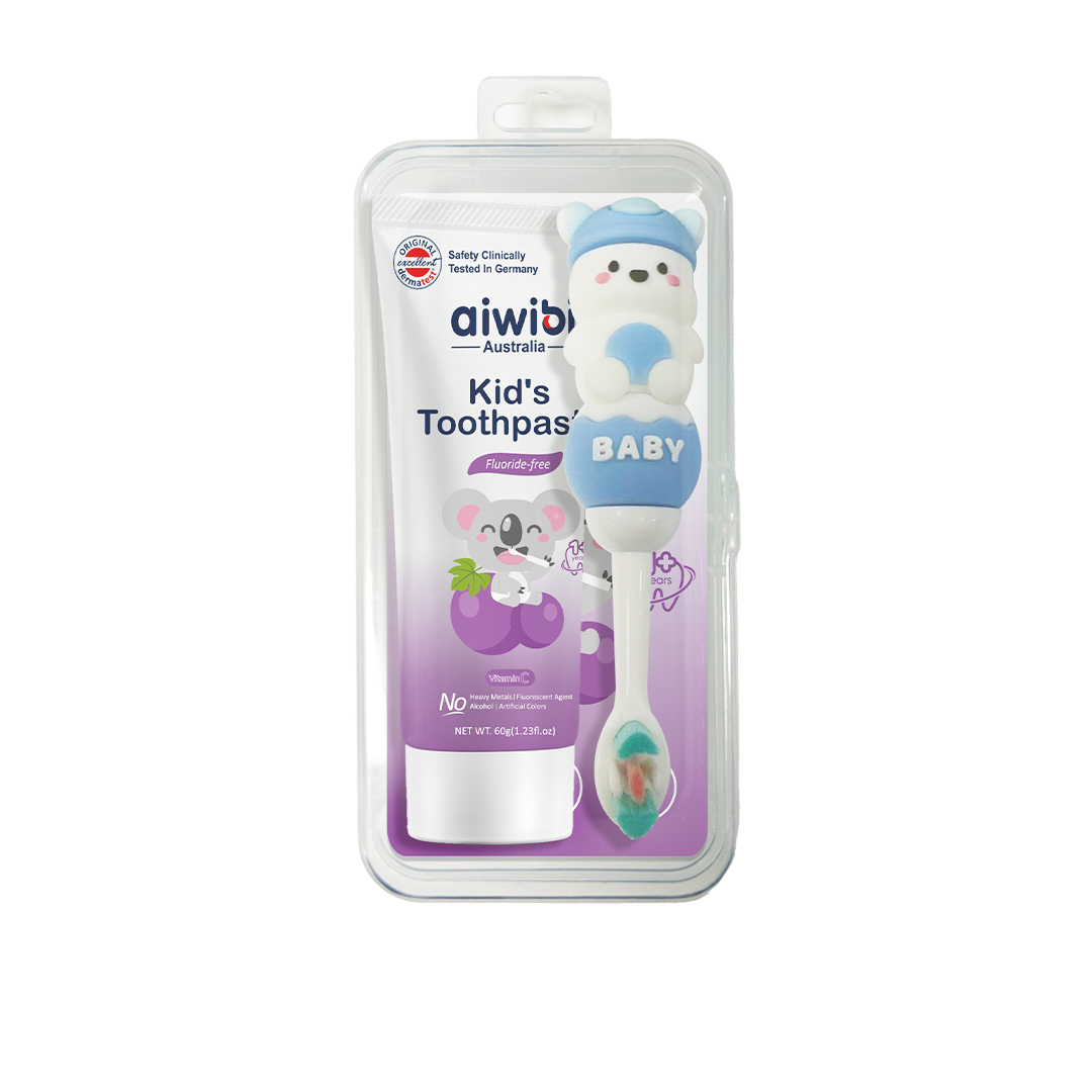Aiwibi Kids Toothpaste and Toothbrush Set - Kids & Baby 1pcs - Image 1