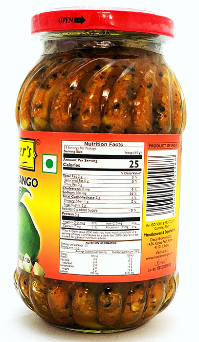 Mother's Panjabi Mango Pickle - Pickle & Chutney 500gm