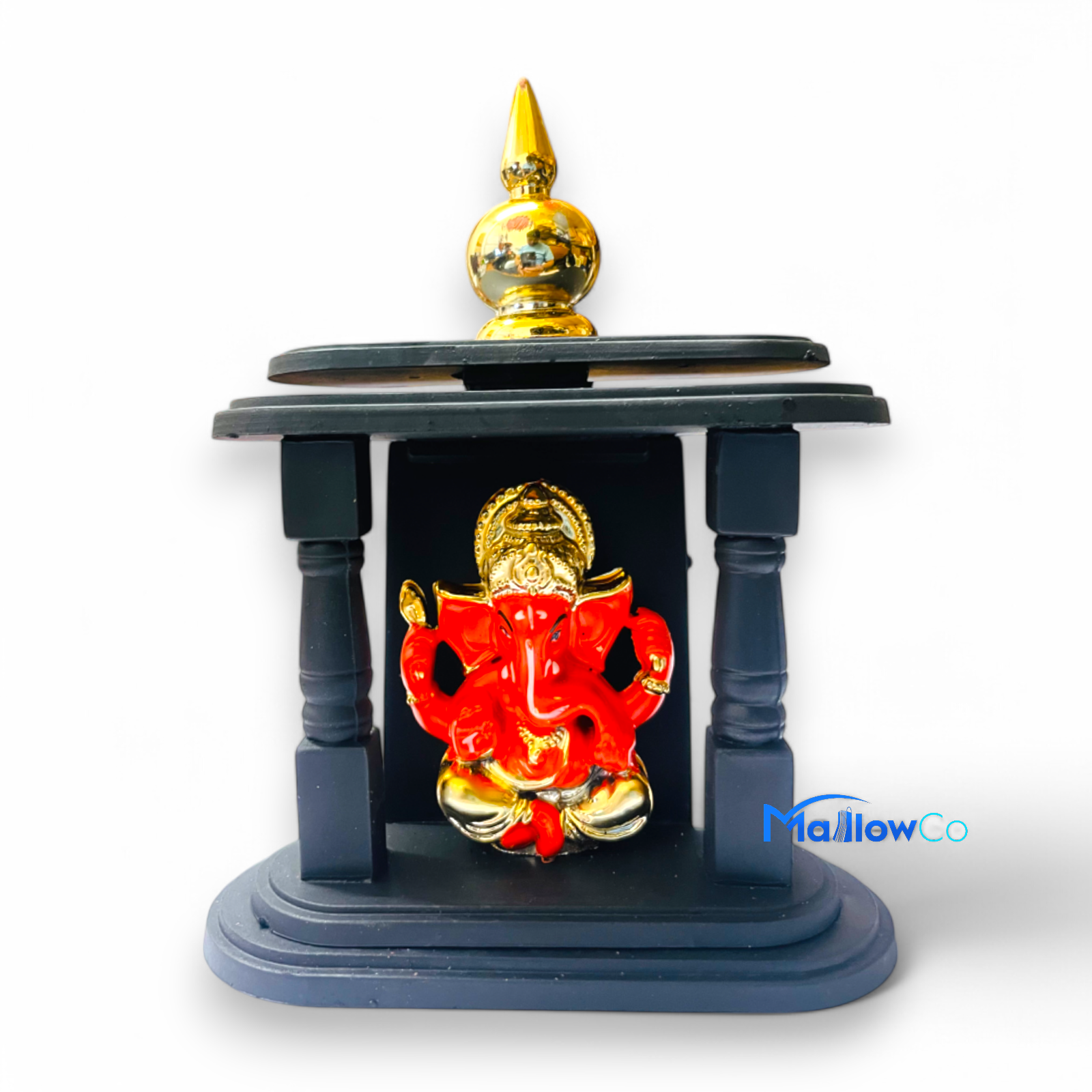 Small Bal Ganesh Statue with Temple 13 cm Height - Festive & Occasions 1pcs