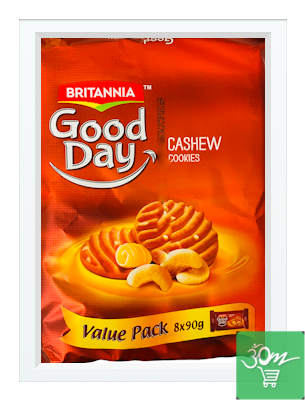 Britannia Good Day Cashew  Cookies - Snacks & Biscuit 720gm by Britania - Image 1