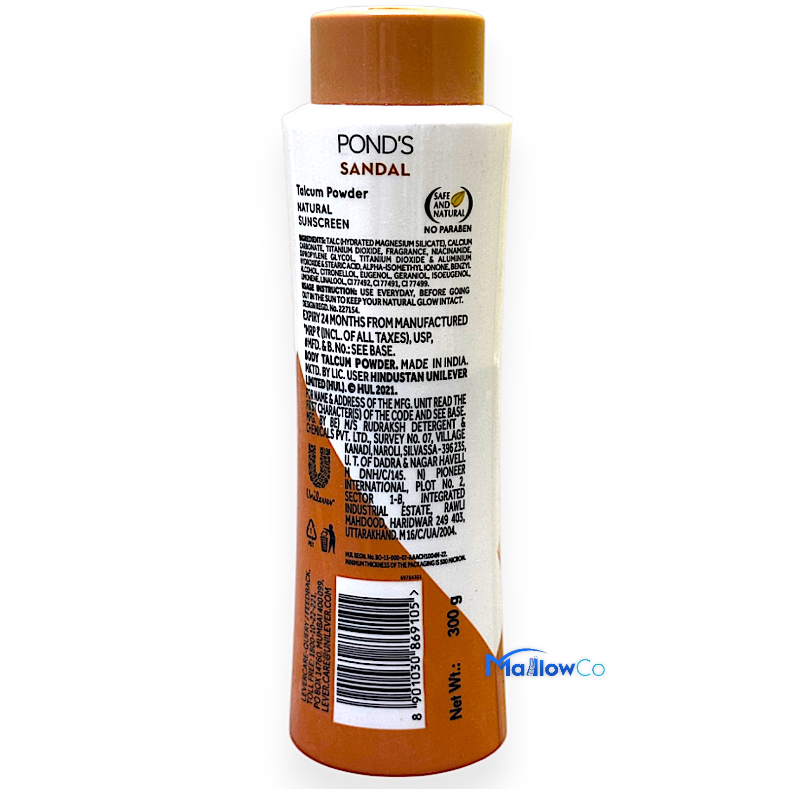 Ponds Sandal Talcum Powder Natural Sunscreen - Cosmetics & Health 300gm by Ponds