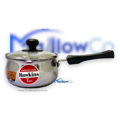 Hawkins Tea Pan  Induction Stainless steel with Glass Lid - Kitchen & Utensils 1ltr - Image 1