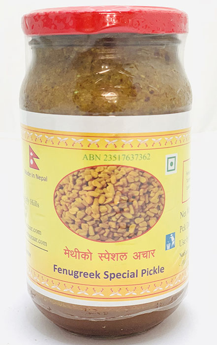 Methi Pickle || Traditional Indian Fenugreek Pickle - Pickle & Chutney 350gm - Image 1