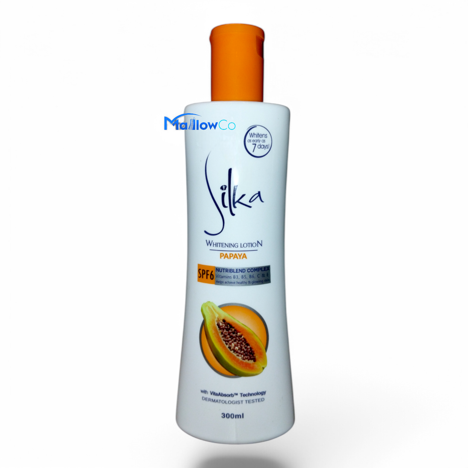 Silka Whitening Lotion Papaya 300ml - Cosmetics & Health 1pcs - Image 1