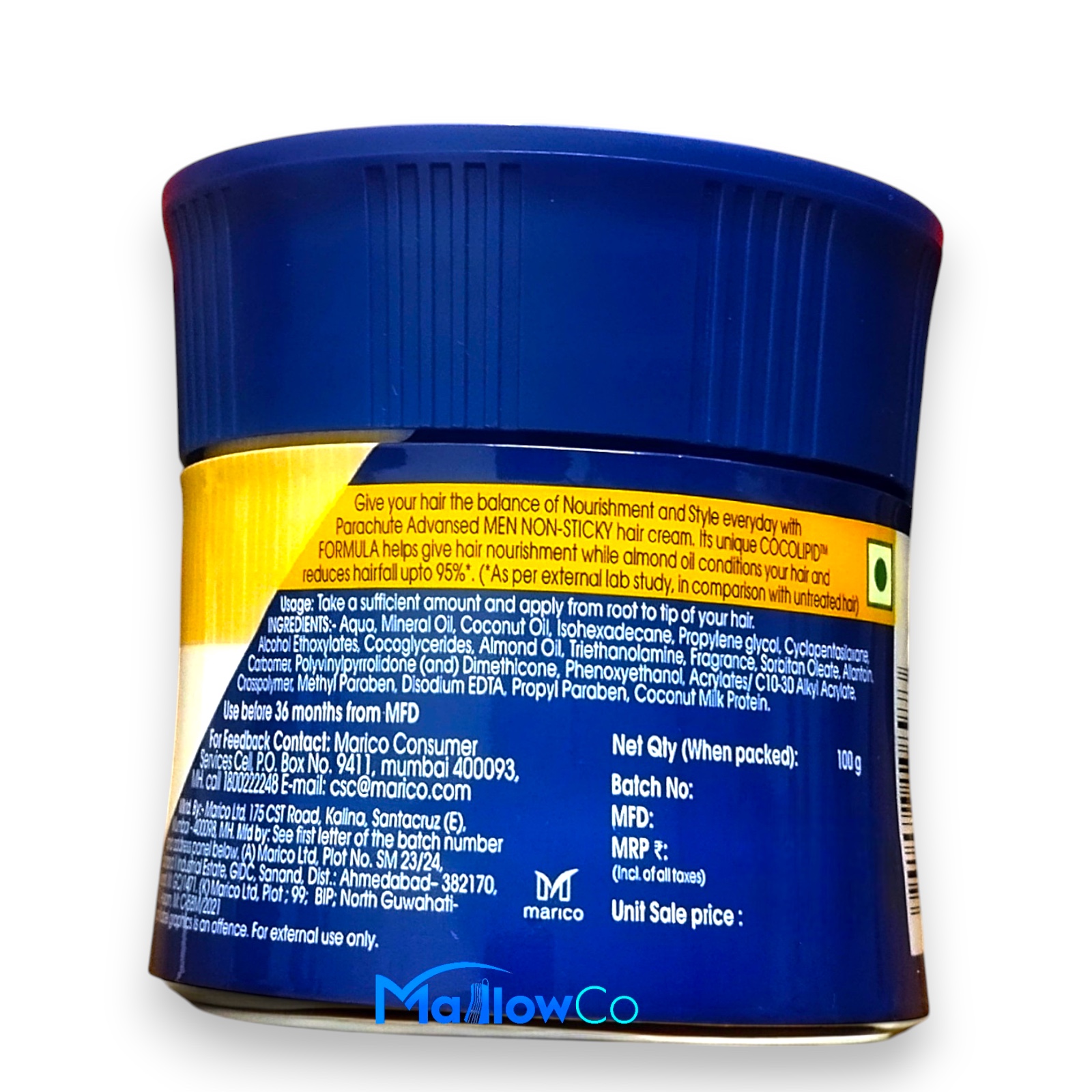 Parachute MEN Anti Hairfall Cream - Cosmetics & Health 1pcs