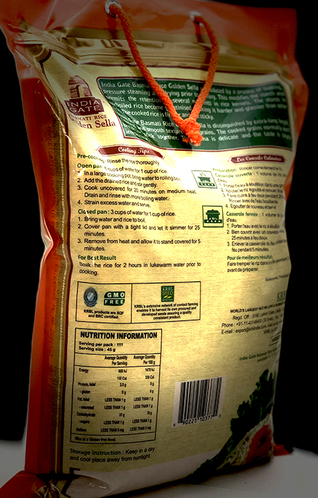 Basmati Rice Sella India Gate Golden - Rice & Flour 5kg by India Gate