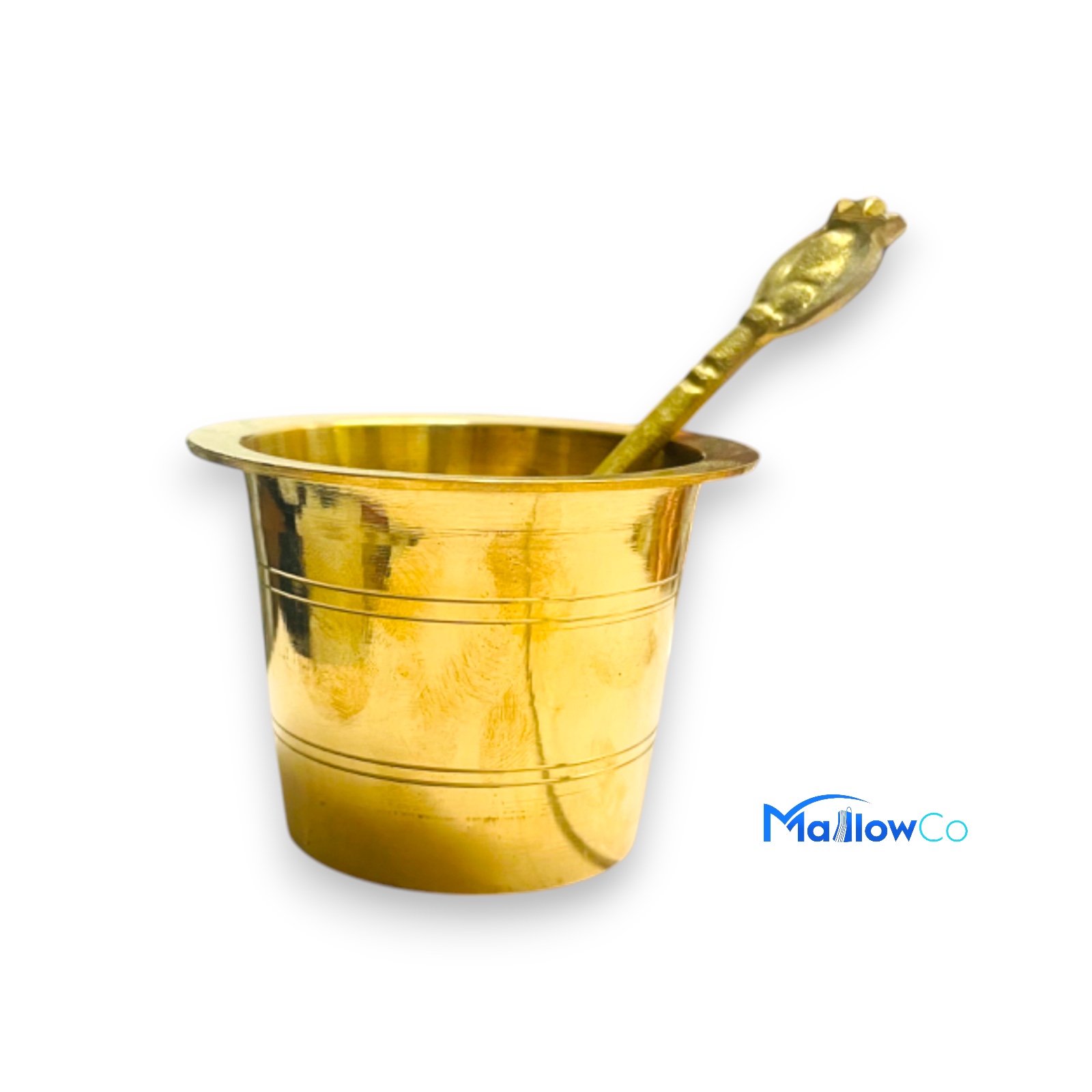Pancha Patra with Spoon Brass - Festive & Occasions 1pcs