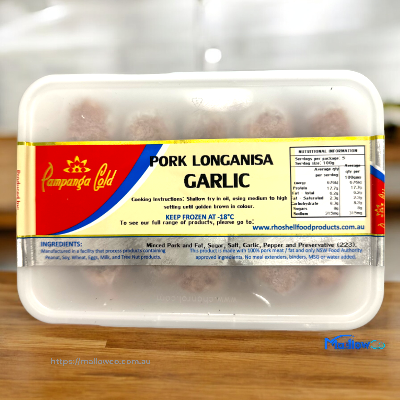 Pork Longanisa Garlic - Frozen & Fridge Foods 450gm - Image 1