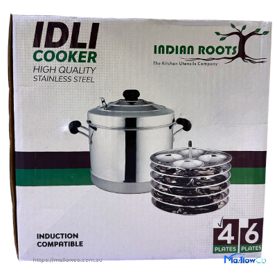 Idli Cooker Stainless Steel 4 Plates High quality stainless Induction Base - Kitchen & Utensils 1pcs - Image 3