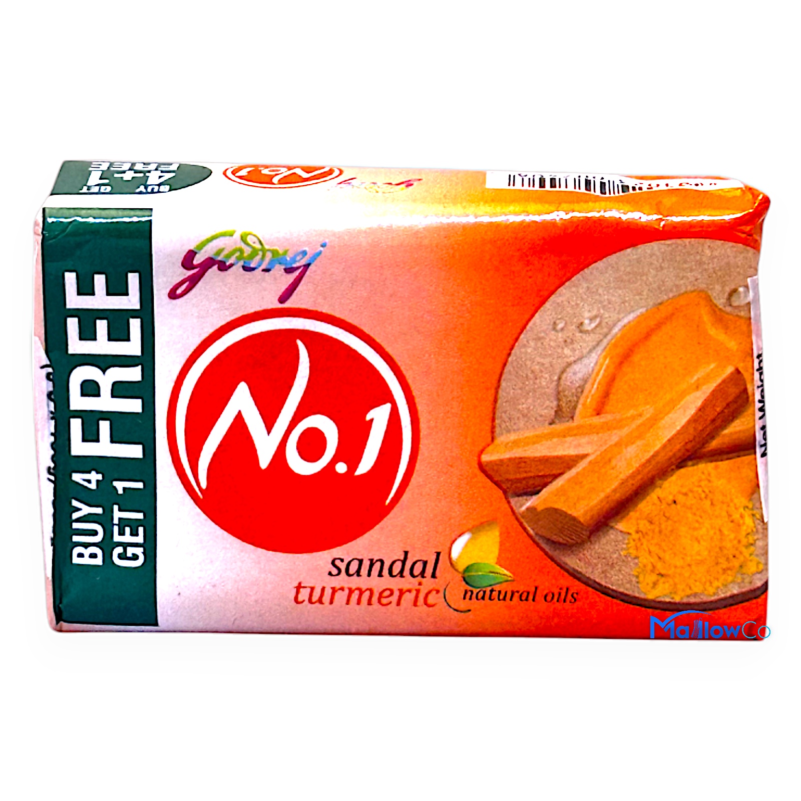 Godrej No.1 Sandal Turmeric Soap - Cosmetics & Health 100gm