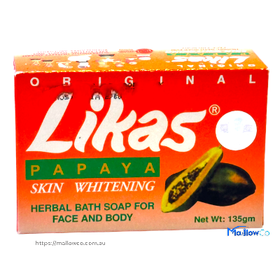 Likas Papaya Skin Whitening Soap - Cosmetics & Health 135gm - Image 1