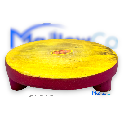 Wooden Chakla Belan Roti Belan Rolling Pin Round Pastry Board 21cm Diameter - Kitchen & Utensils 1pcs - Image 2