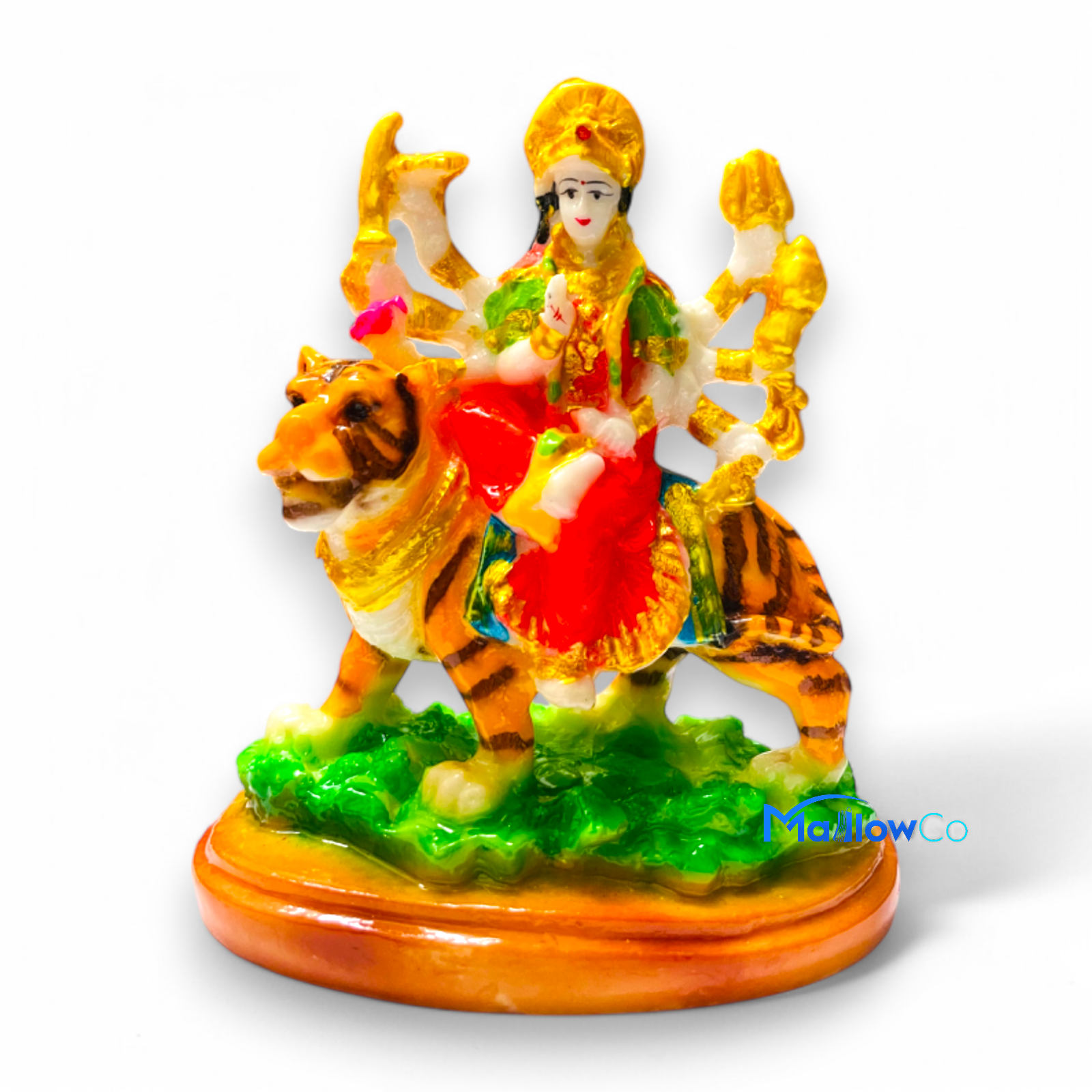 Durga Mata Statue On Tiger 170gm - Festive & Occasions 1pcs