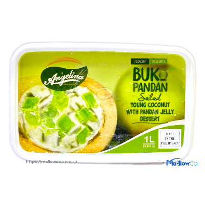 Angelina Buko Pandan Salad  Young Coconut  Dessert - Frozen & Fridge Foods 1ltr - Image 1