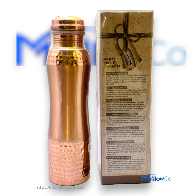 Nayasa Copper Water Bottle Light Brown 1L - Kitchen & Utensils 1lt