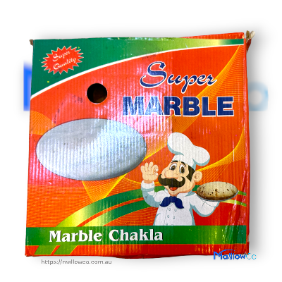 Marblel Chakla Belan Roti Belan Rolling Pin Round Pastry Board 21cm Diameter - Kitchen & Utensils 1pcs - Image 3