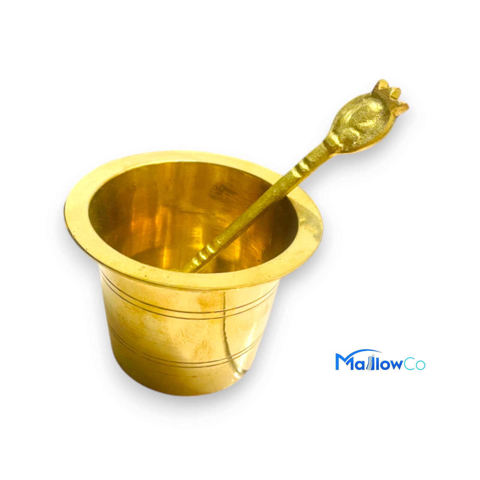 Pancha Patra with Spoon Brass - Festive & Occasions 1pcs