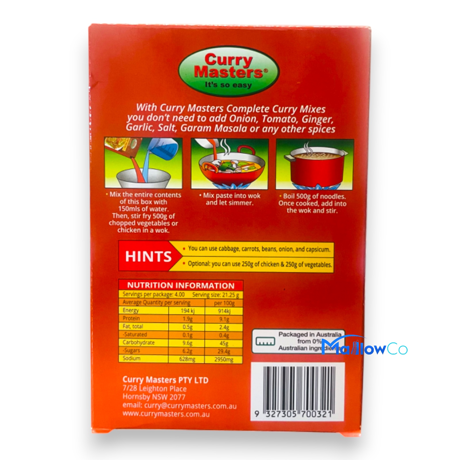 Curry Masters Chowmein Masala - Spices & Premix 1pcs by Curry Master