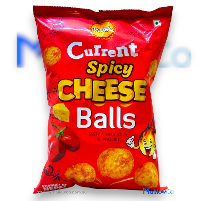 Current Spicy Cheese Balls - Snacks & Biscuit 80gm - Image 1
