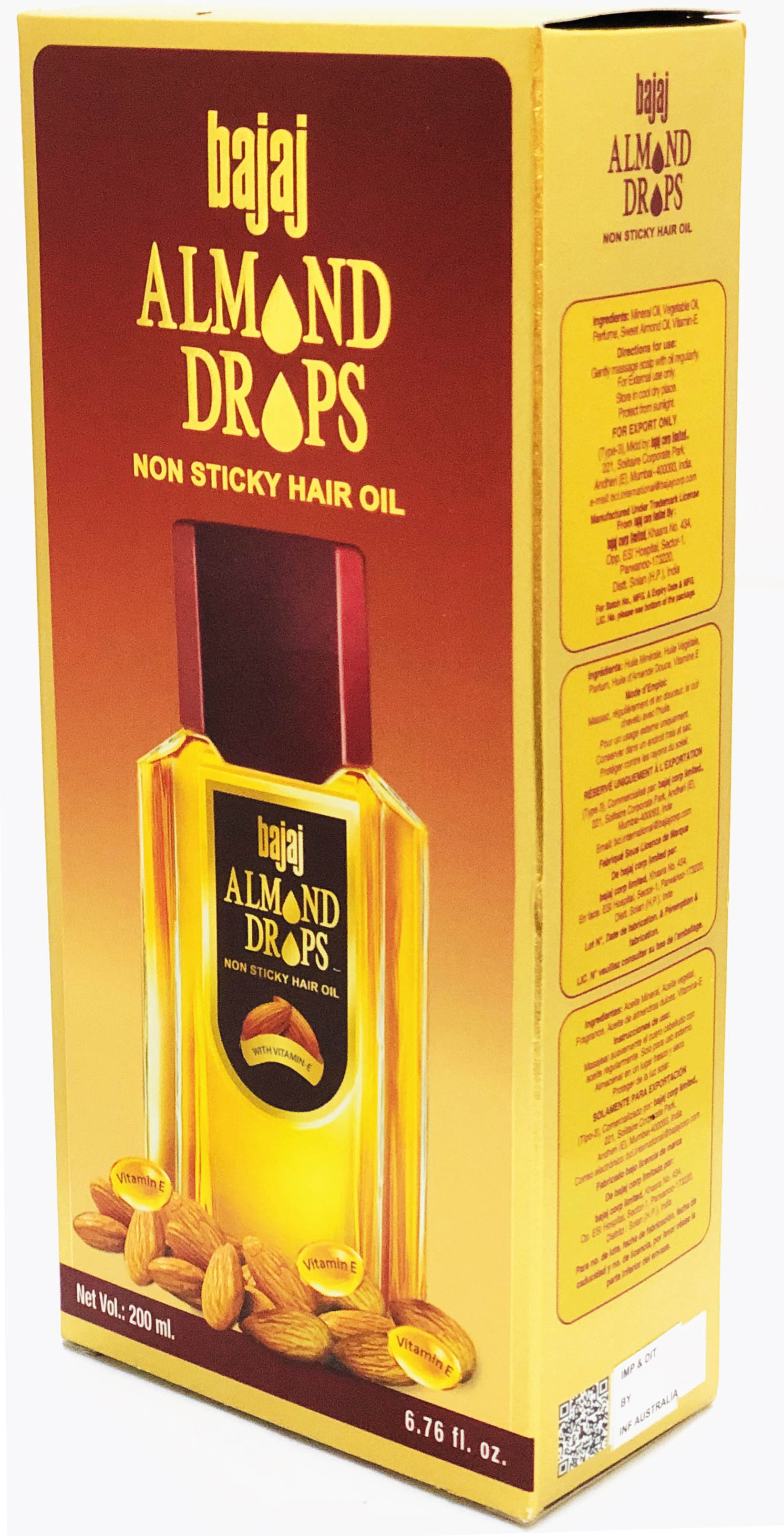 Bajaj Almond Hair Oil - Cosmetics & Health 200ml - Image 1