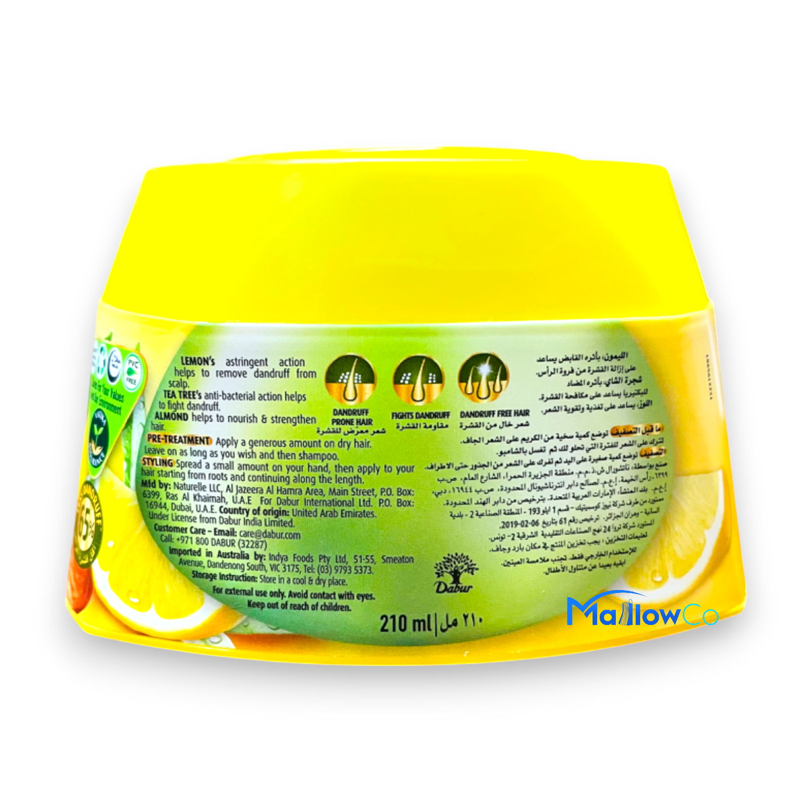 Vatika Styling Hair Cream Dandruff Guard 210ml - Cosmetics & Health 1pcs by Vatika