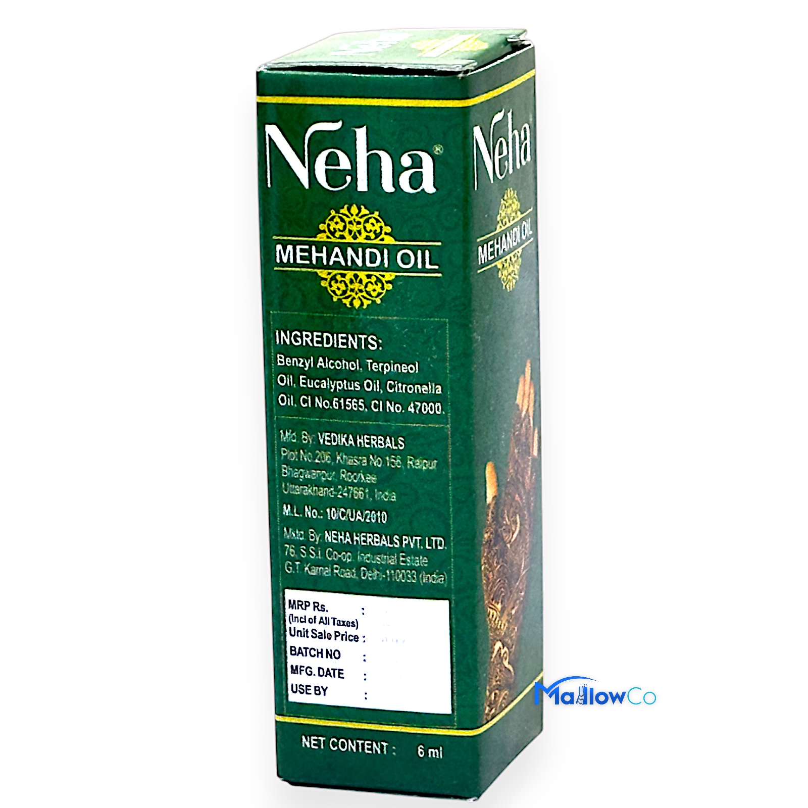 Neha Mehandi Oil - Cosmetics & Health 6ml