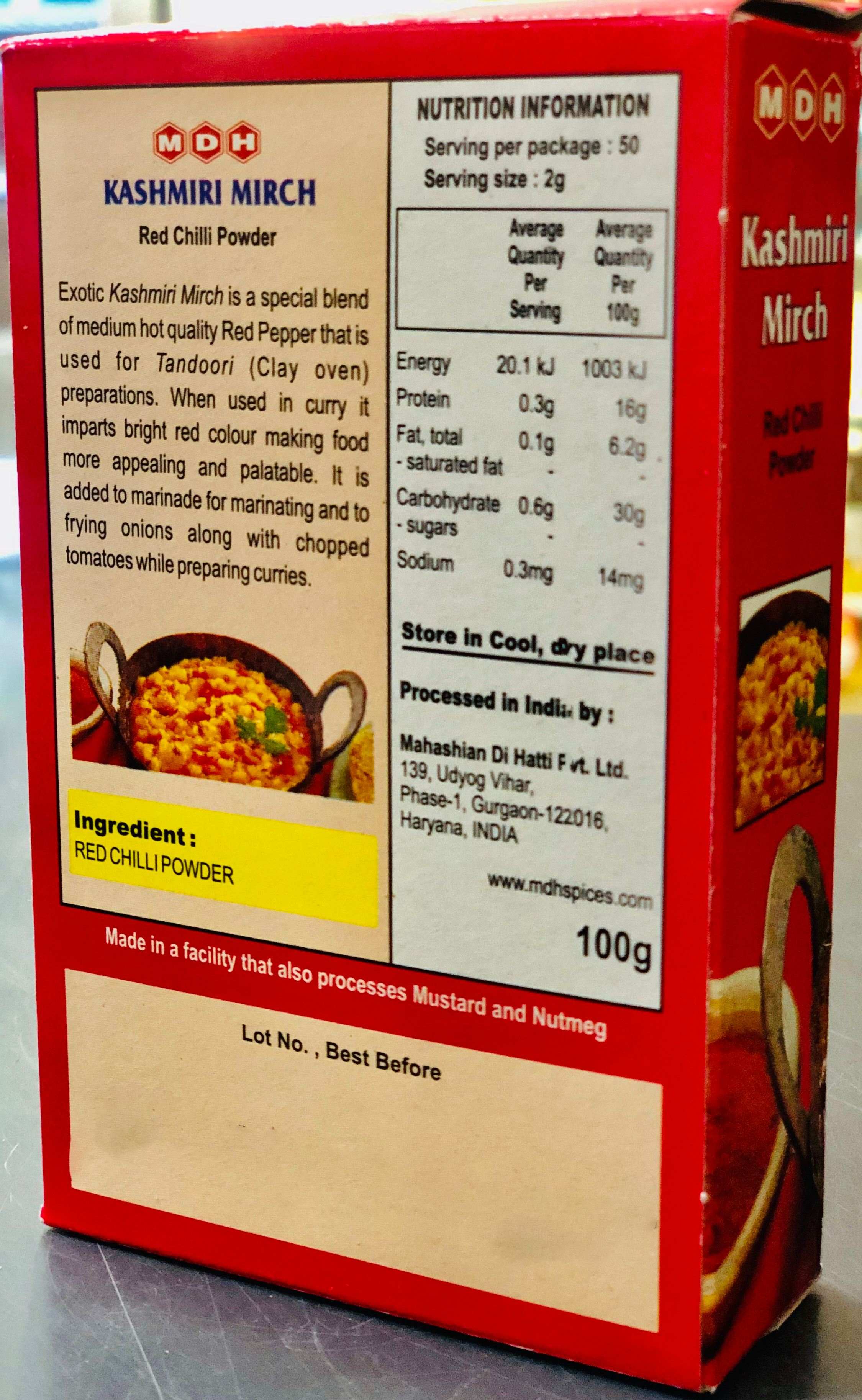 MDH Kashmiri Mirch - Spices & Premix 1pcs - Image 1