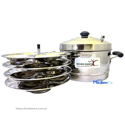 Idli Cooker Stainless Steel 4 Plates High quality stainless Induction Base - Kitchen & Utensils 1pcs - Image 1