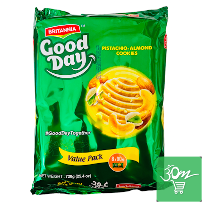 Britannia Good Day Pasta Almond  Cookies - Snacks & Biscuit 720gm by Britania - Image 1