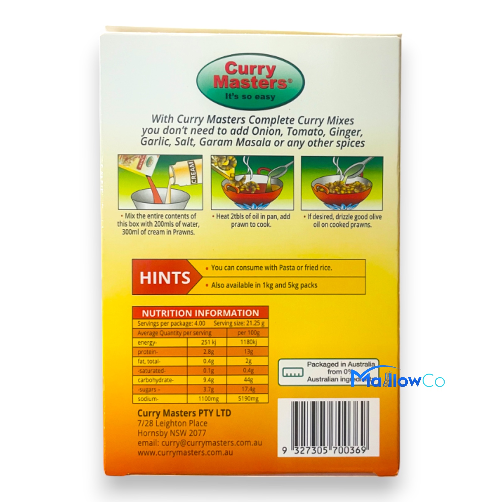 Curry Masters Garlic Prawns Masala - Spices & Premix 1pcs by Curry Master