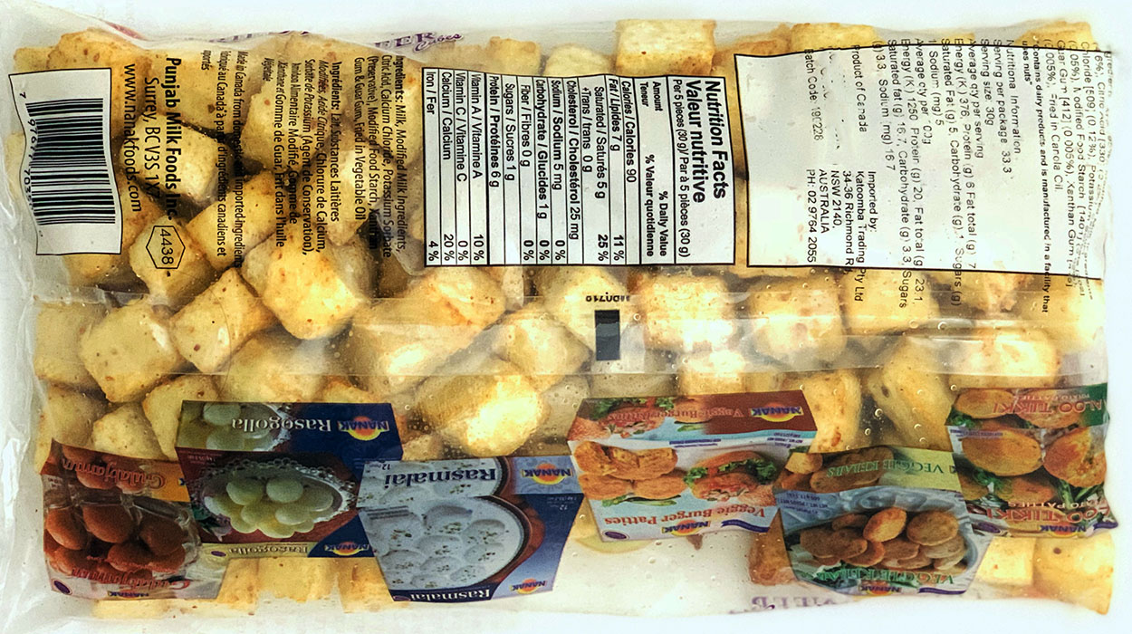 Frozen Fried Paneer - Frozen & Fridge Foods 1kg - Image 2