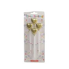 Generic Large Birthday Glitter Candle With Heart Design For Cake Decoration Per Piece - Bakery & Pastry 1pcs - Image 1