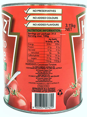 Heinz Tomato Paste  3.15kg - Pickle & Chutney 3kg - Image 2