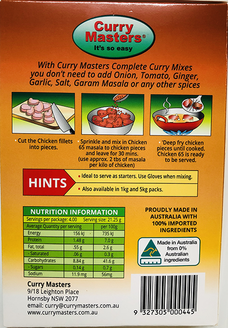 Chicken 65 - Spices & Premix by Curry Master - Image 2