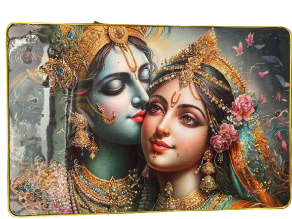 Radha Krishna crystal photo frame - Festive & Occasions 1pcs by MD - Image 1