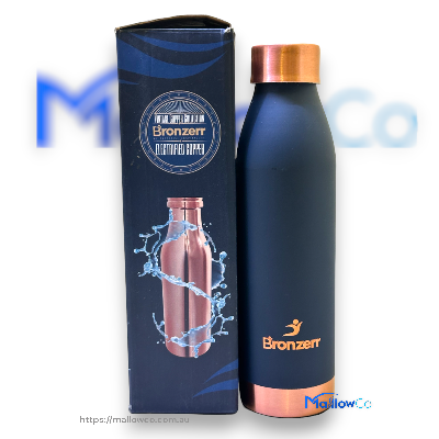 Bronzerr Copper Water Bottle Type 14 Dark Blue