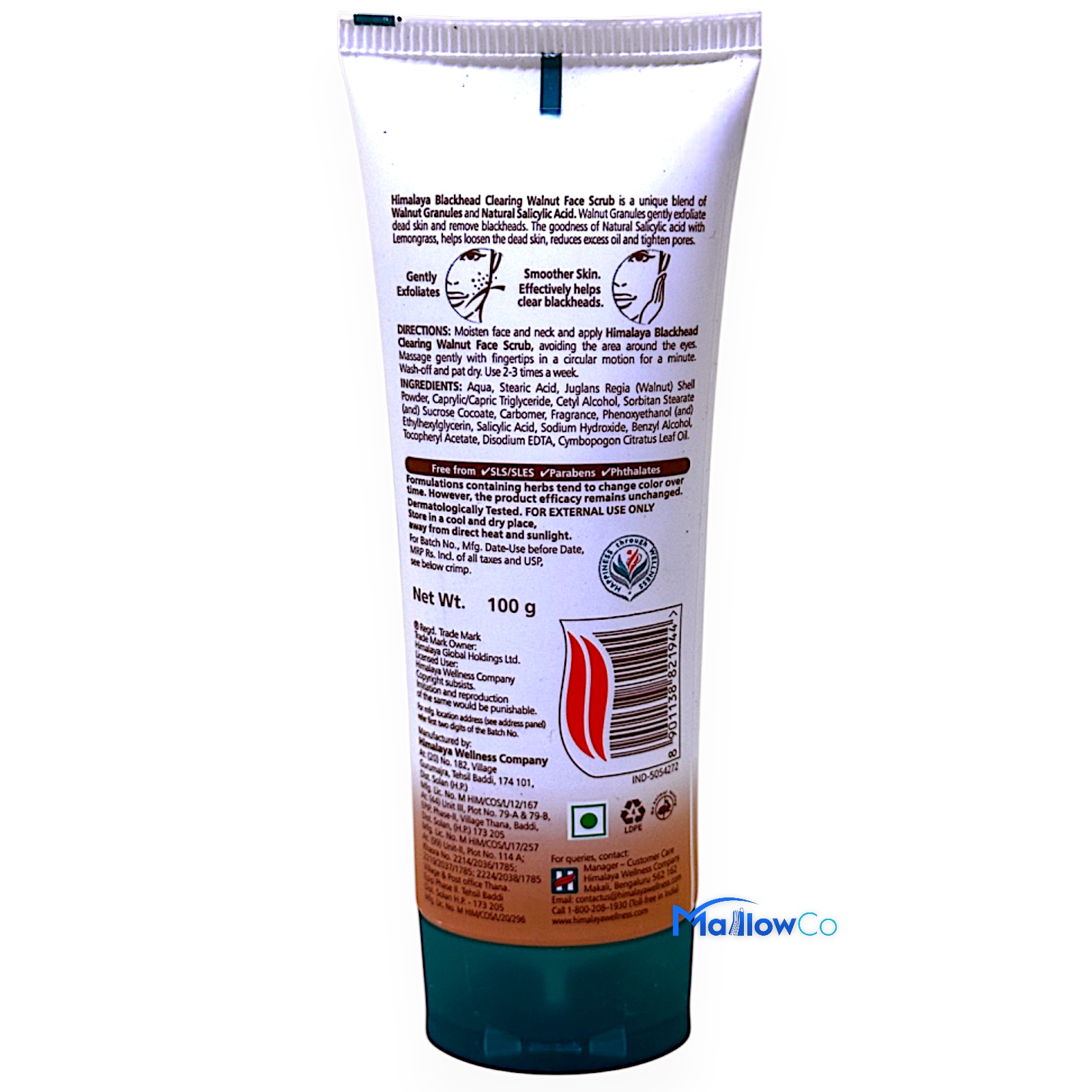Himalaya Blackhead Clearing Walnut Facewash - Cosmetics & Health 100gm by Himalaya
