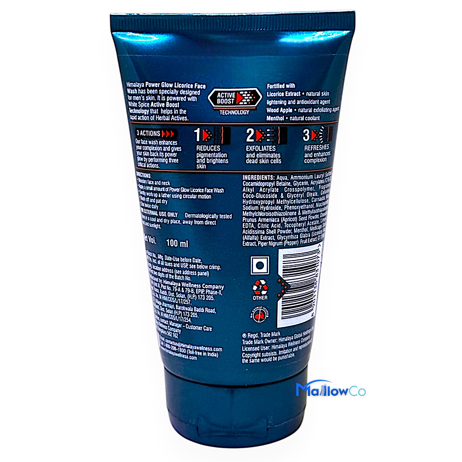 Himalaya Men Power Glow Licorice Facewash - Cosmetics & Health 100ml by Himalaya