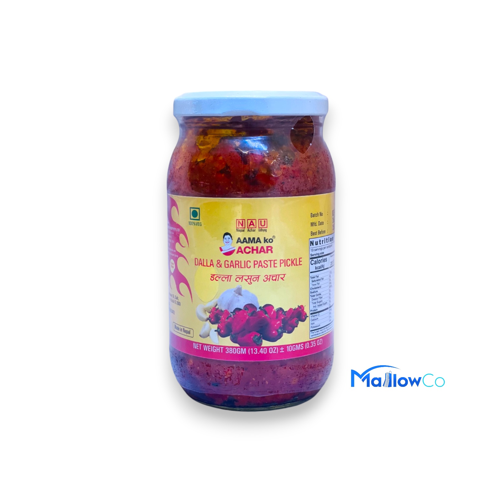 Aamako Dalla and Garlic Paste Pickle - Spices & Premix 1pcs by Aamako Achar - Image 1