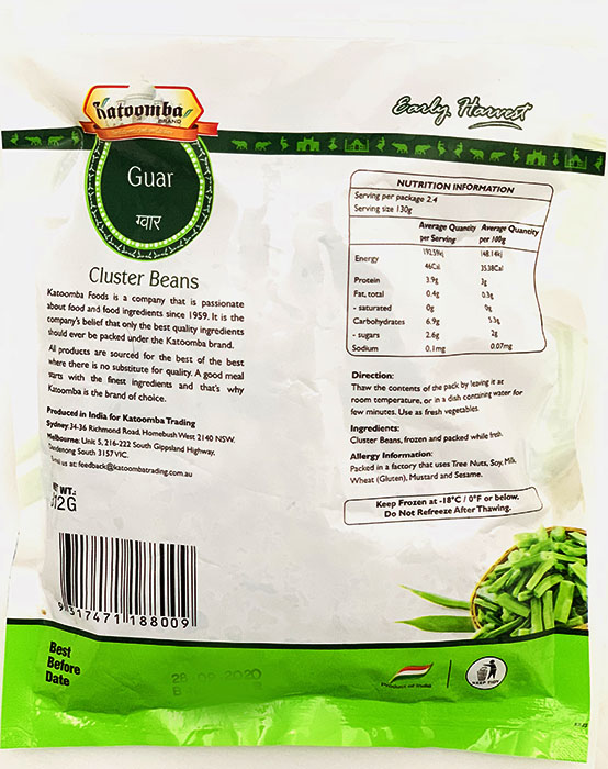 Frozen Guar ( Cluster Beans ) - Frozen & Fridge Foods 312gm - Image 2
