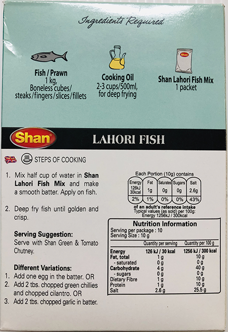 Shan Lahori Fish - Spices & Premix 1pcs by Shan
