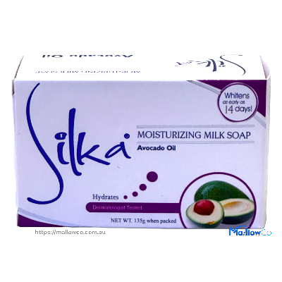 Silka Moisturinzing Milk Soap with Avocado Oil - Cosmetics & Health 135gm by Silka - Image 1